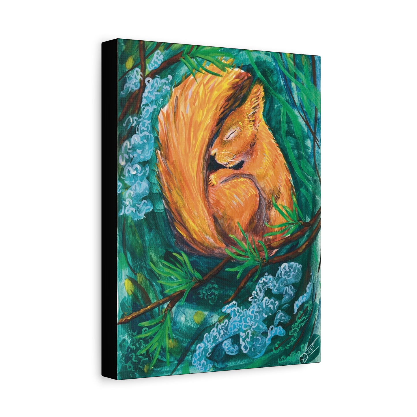 Sleeping Squirrel Canvas Print
