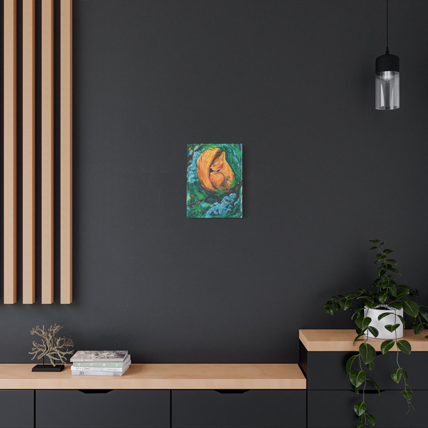 Sleeping Squirrel Canvas Print