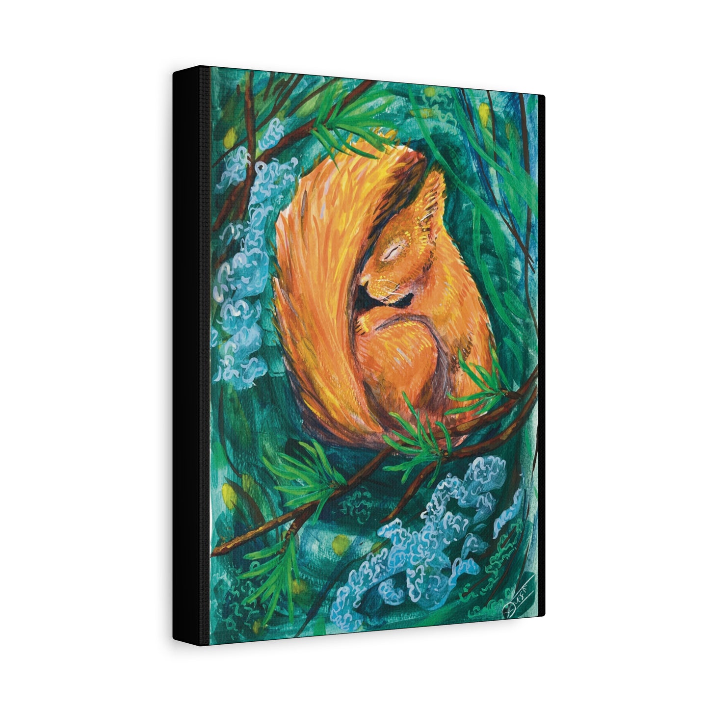 Sleeping Squirrel Canvas Print