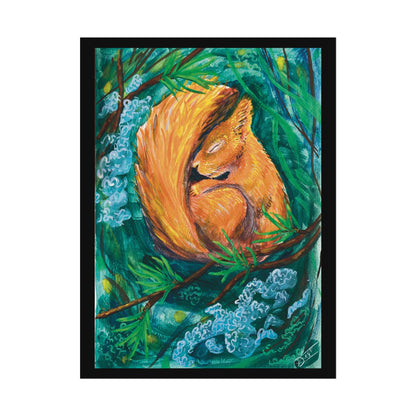 Sleeping Squirrel Print