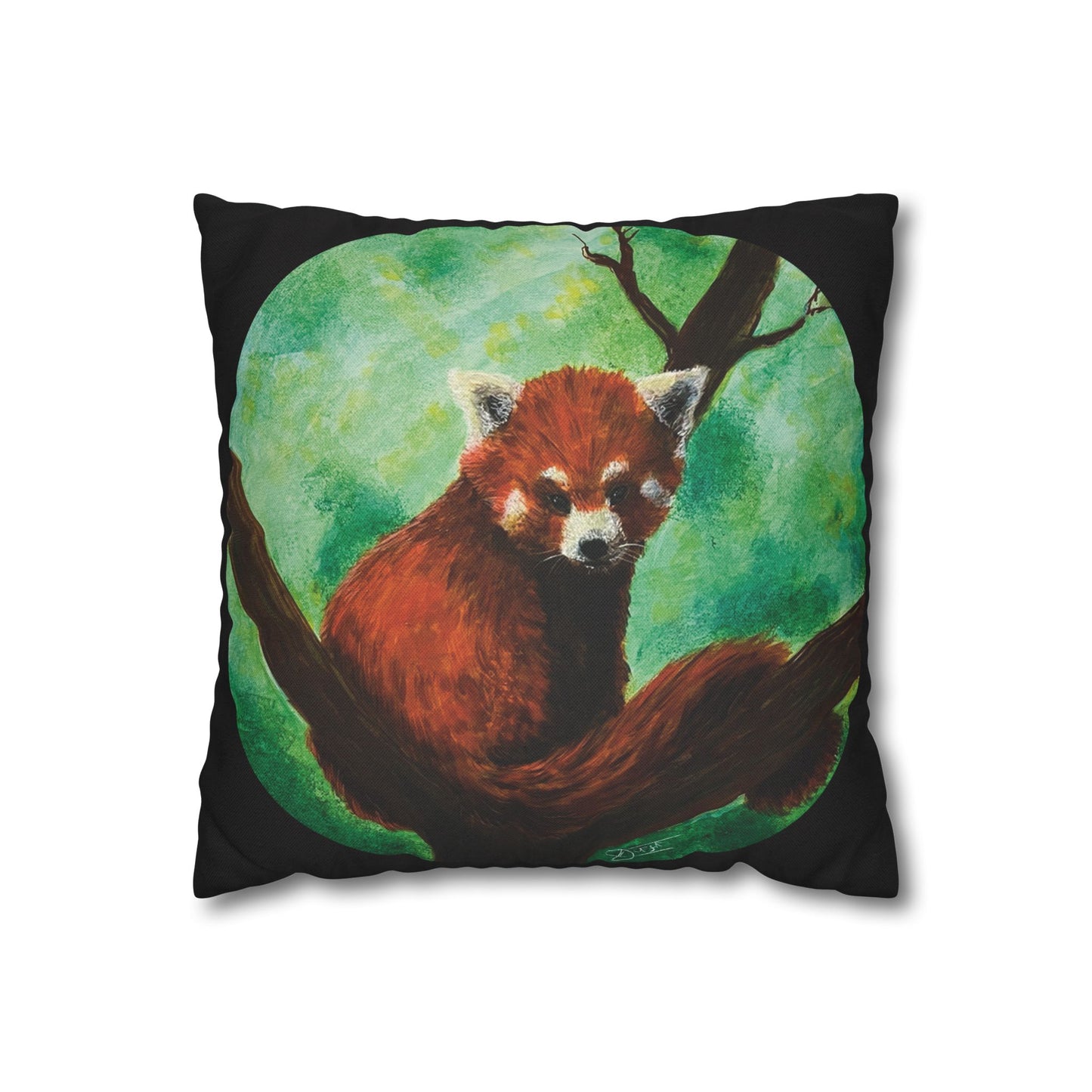 Red Panda Square Pillowcase