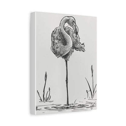 Flamingo Ink Canvas Print