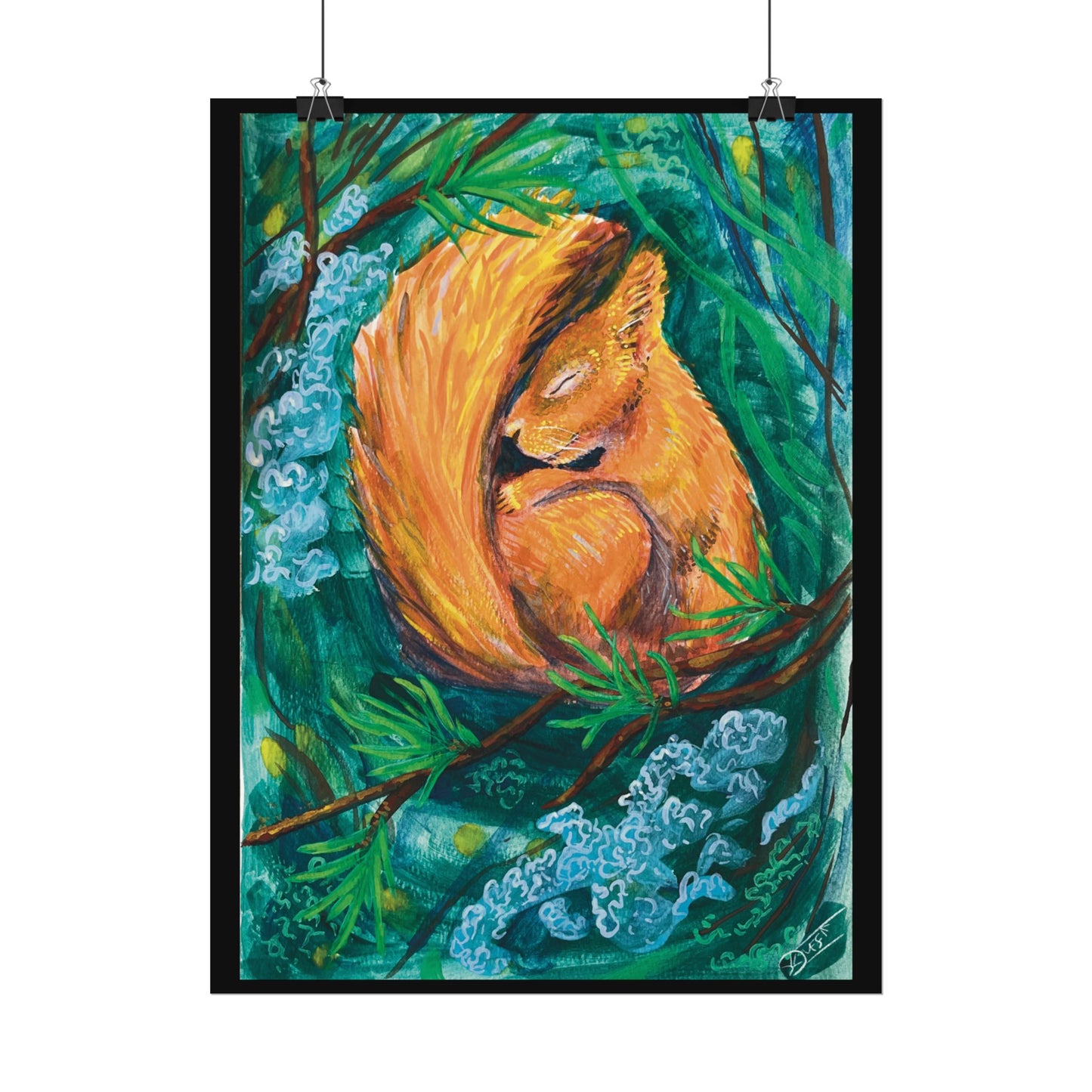 Sleeping Squirrel Print