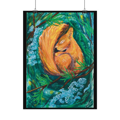 Sleeping Squirrel Print