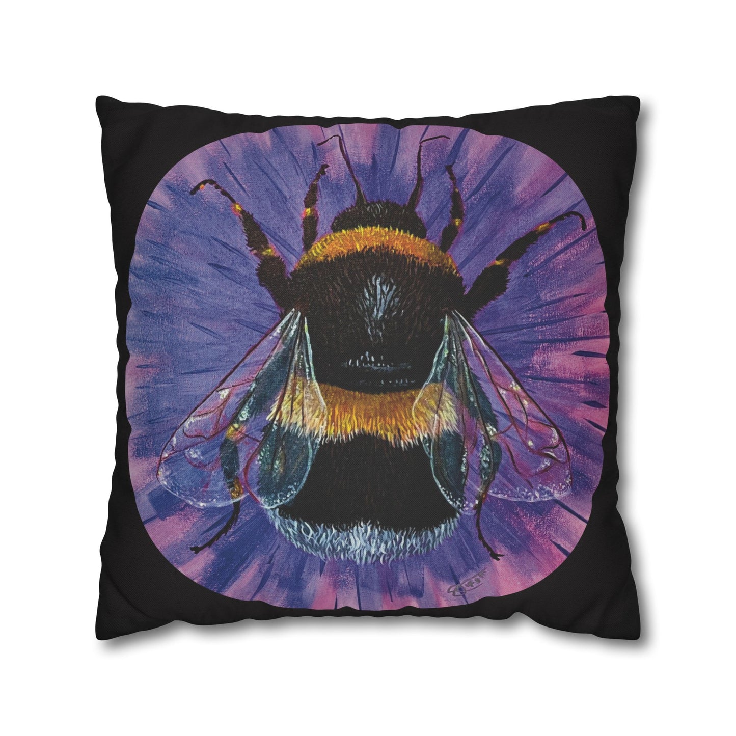 Neon Bee Square Pillowcase