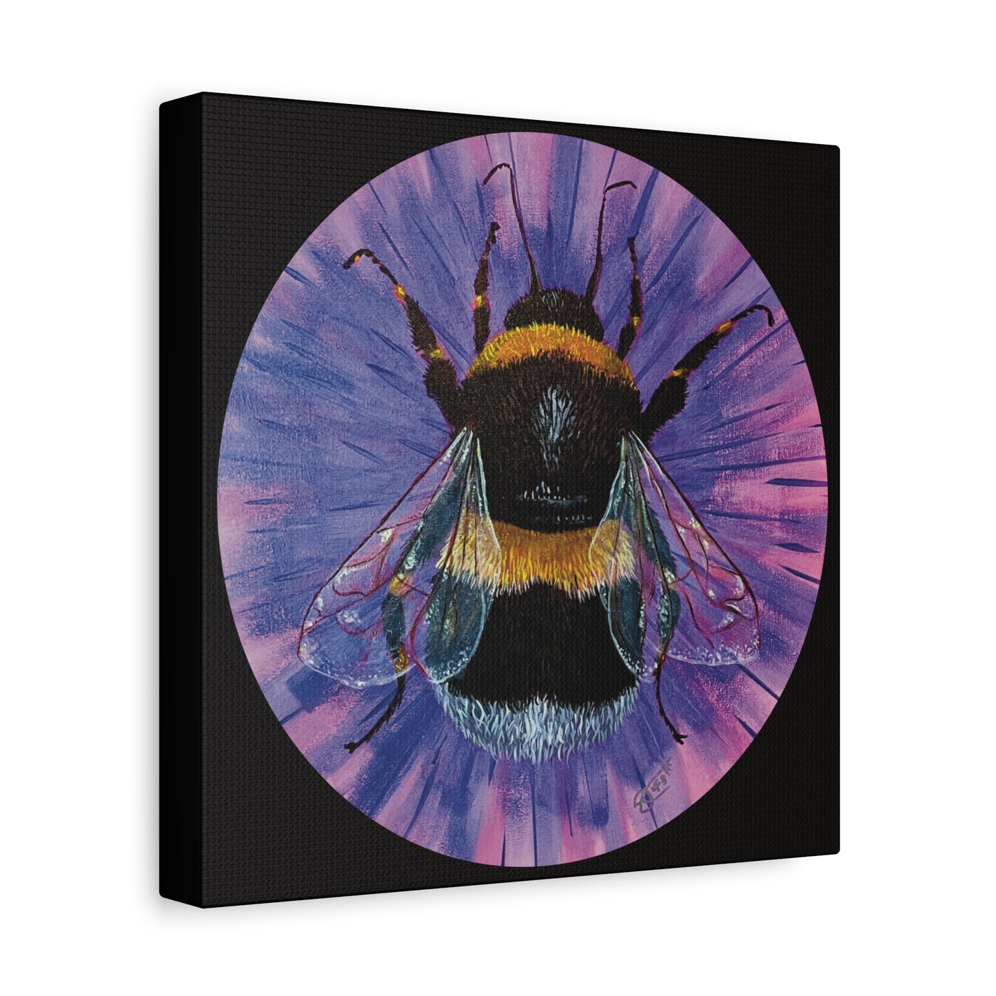 Neon Bee Canvas Print