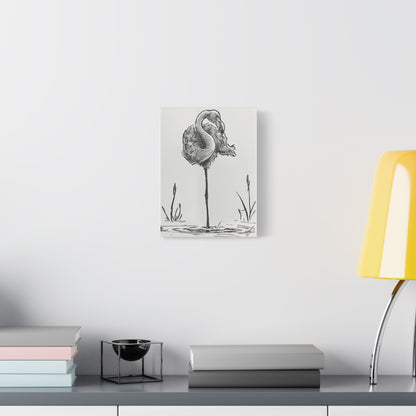 Flamingo Ink Canvas Print