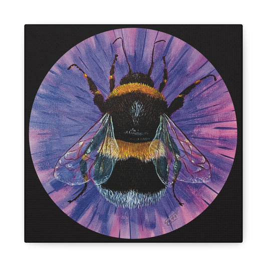 Neon Bee Canvas Print