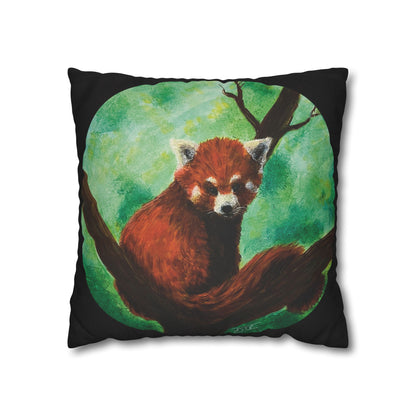 Red Panda Square Pillowcase