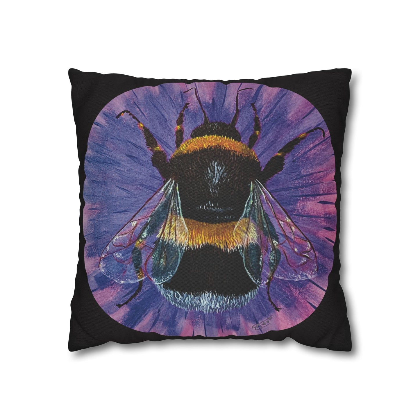 Neon Bee Square Pillowcase