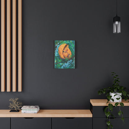 Sleeping Squirrel Canvas Print