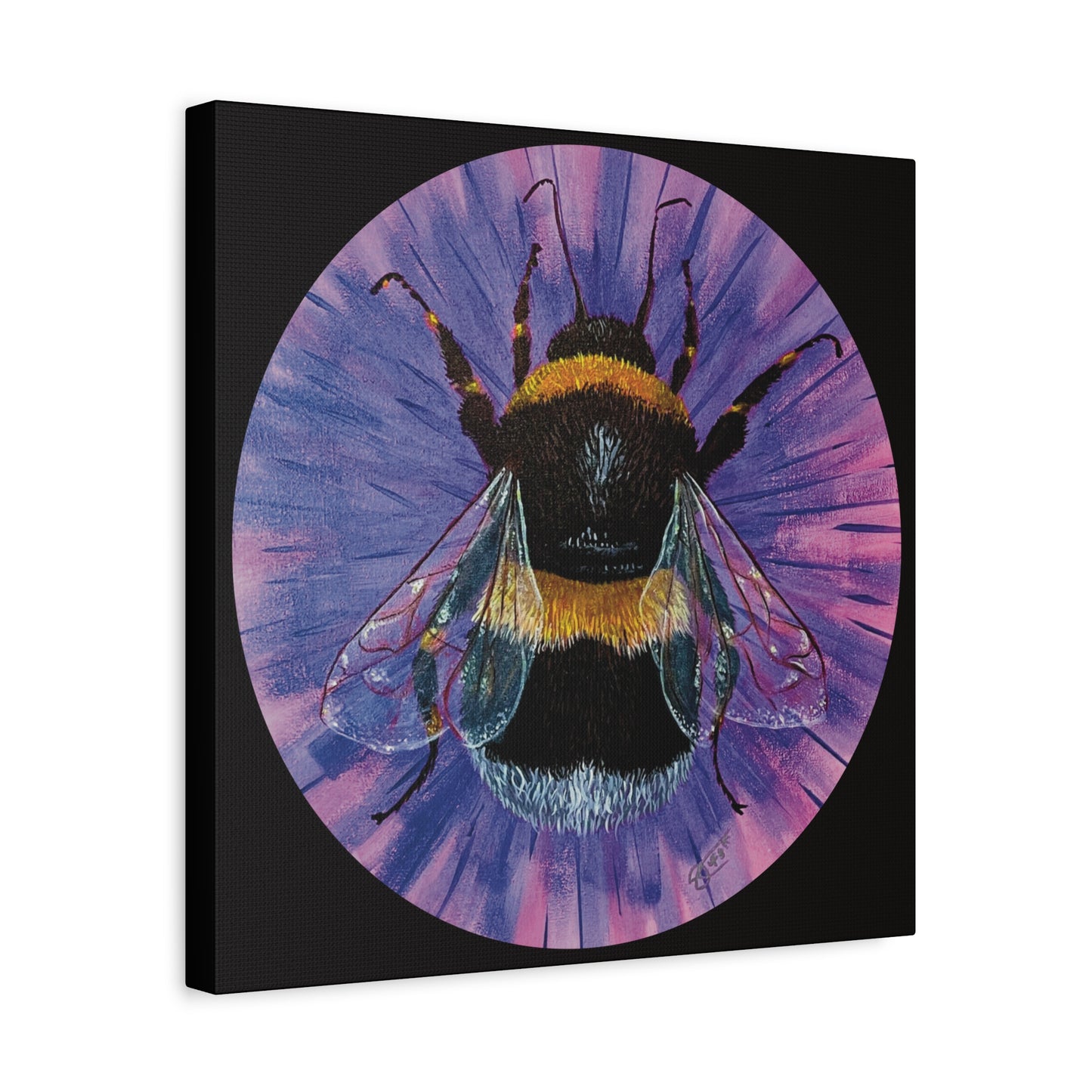 Neon Bee Canvas Print