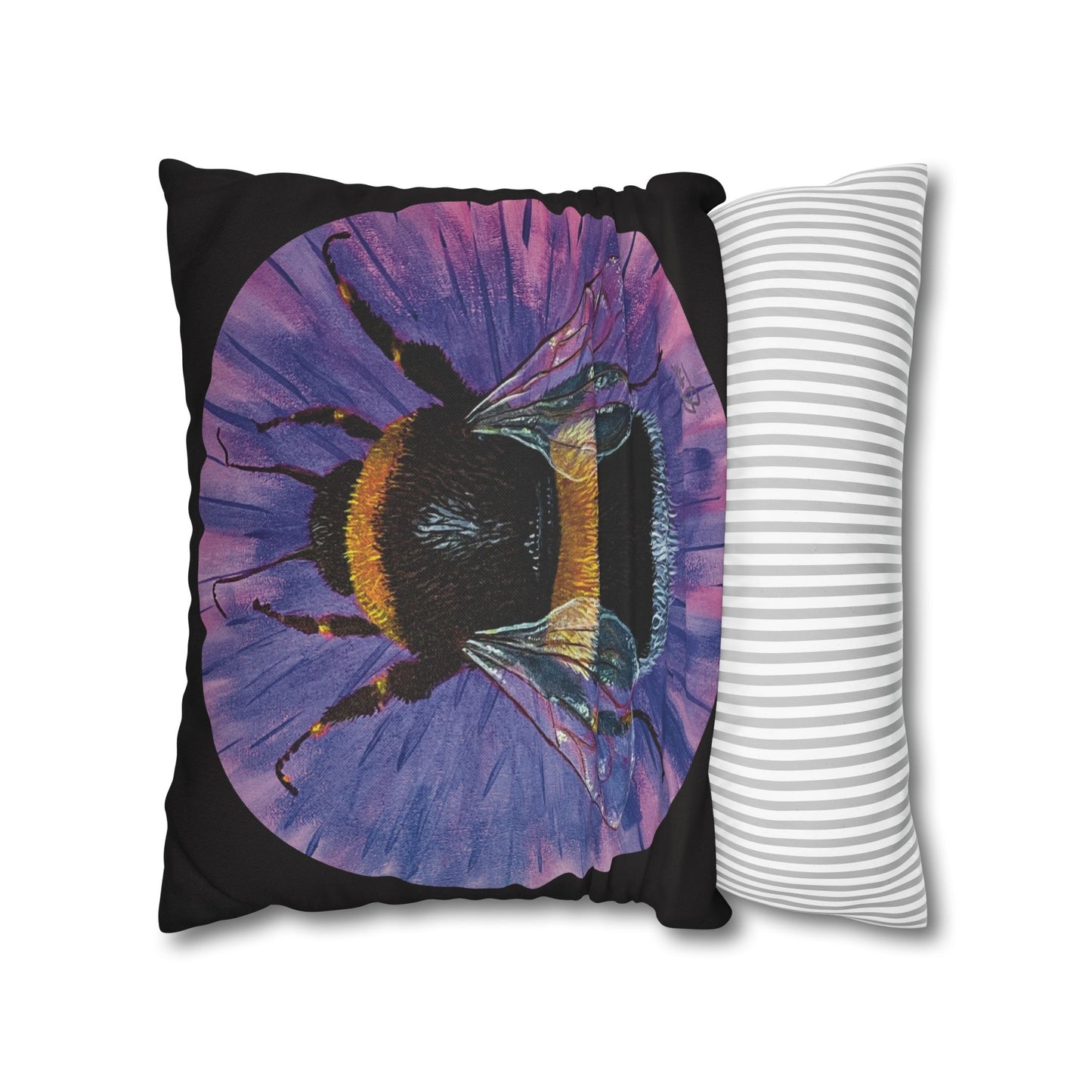 Neon Bee Square Pillowcase